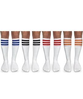 Jefferies Socks Stripe Knee High Tube Socks 4 Pair Pack