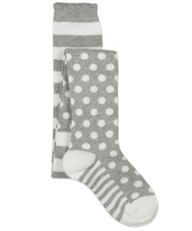 Jefferies Socks Girls Cotton Polka Dot and Stripe Tights 1 Pair
