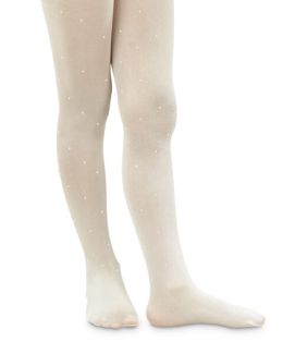 Jefferies Socks Girls Dress Up Diamond and Pearl Tights 1 Pair