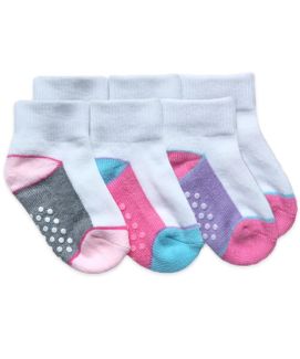 Jefferies Socks Non-Skid Color Block Half Cushion Quarter Socks 3 Pair Pack