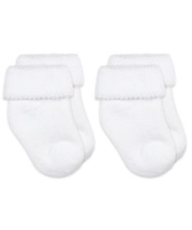 Jefferies Socks Baby Girl and Baby Boy Soft Terry Bootie Turn Cuff Socks 2 Pair Pack
