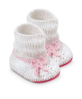 Jefferies Socks Baby Girls Slouch Boot Crochet Bootie Crib Shoes 1 Pair