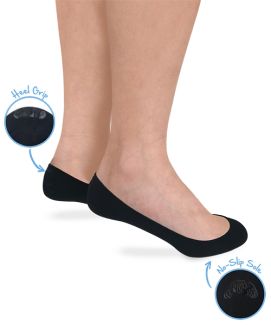 Jefferies Socks Girls Seamless Nylon Footie with No-Slip Heel 2 Pair