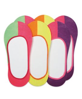 Jefferies Socks Girls Color Block Footie Socks 3 Pair Pack