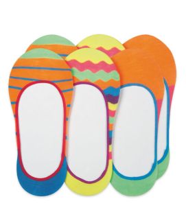 Jefferies Socks Girls Silly Stripe Footie Socks 3 Pair Pack