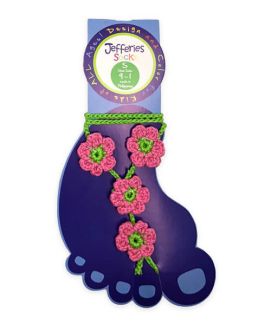 Jefferies Socks Girls Daisy Crochet Barefoot Sandal 1 Pair