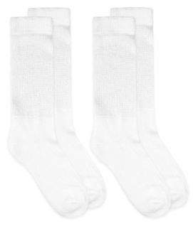 Jefferies Socks Womens and Mens Non-Binding Crew Socks 2 Pair Pack