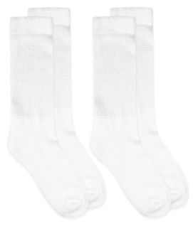 Jefferies Socks Womens and Mens Non-Binding Crew Socks 2 Pair Pack