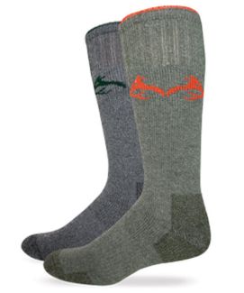 Realtree Mens Elimishield Merino Wool Heavyweight Crew Boot Socks 2 Pair Pack