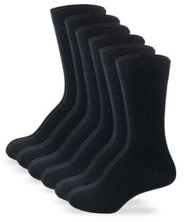 Wrangler Womens Assorted Pattern Dress Crew Socks 6 Pair Pack