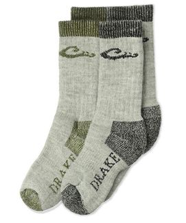 Drake Boys Merino Wool Heavyweight Crew Boot Socks 2 Pair Pack