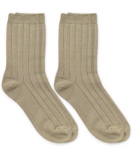 Jefferies Socks Kids School Uniform Bamboo Wide Rib Crew Socks 2 Pair Pack