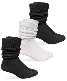 Jefferies Socks Scrunch Slouch Thick Cotton Socks 3 Pair Pack