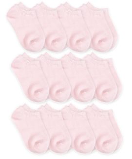 Jefferies Socks Girls Smooth Toe Sport Non-Cushion Low Cut Socks 12 Pair Pack