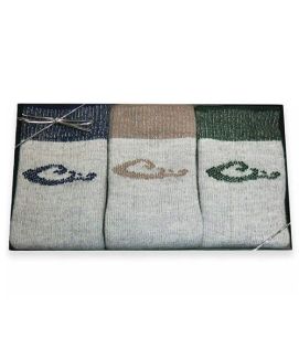 Drake Mens Gift Box Merino Wool Boot Socks 3 Pair Pack