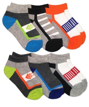 Jefferies Socks Boys Performance Sport Low Cut Cushion Socks 6 Pair Pack