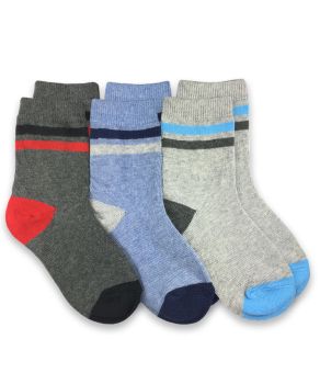 Jefferies Socks Boys Seamless Smooth Toe Casual Crew Socks 3 Pair