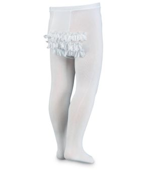 Jefferies Socks Baby Girls Microfiber Rhumba Ruffle Lace Tights