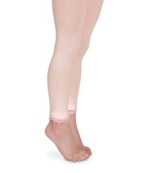 Jefferies Socks Girls Lace Trim Footless Tights 1 Pair