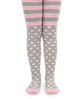 Jefferies Socks Girls Cotton Polka Dot and Stripe Tights 1 Pair