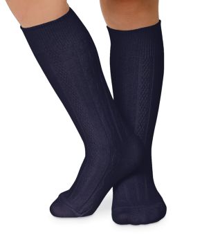 Jefferies Socks Girls School Uniform Classic Cable Knee High Socks 1 Pair