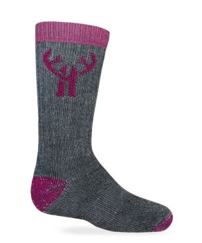 Huntworth Girls Merino Wool Blend Boot Socks 2 Pair Pack