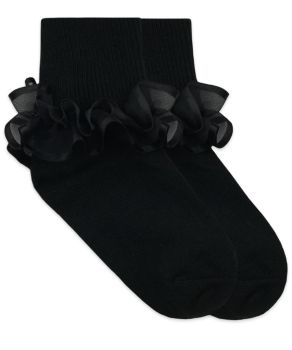 Jefferies Socks Girls Frilly Tutu Ruffle Lace Turn Cuff Socks 1 Pair
