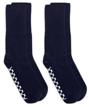 Jefferies Socks Men Women Smooth Toe Non-Skid Non-Binding Crew Socks 2 Pair Pack