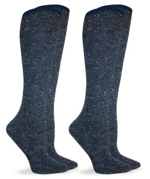 Wise Blend Womens Wool Marl Knee High Socks 2 Pair Pack