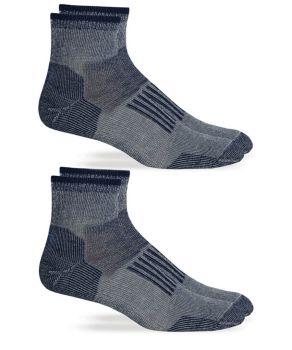 Wise Blend Mens 85% Merino Wool Thermal Ankle Quarter Socks 2 Pair Pack