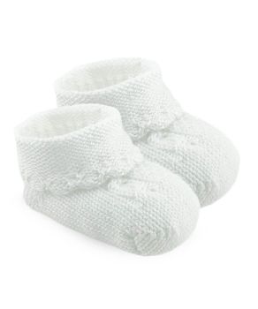 Jefferies Socks Baby Girls and Baby Boys Cable Pattern Bootie Crib Shoes 1 Pair