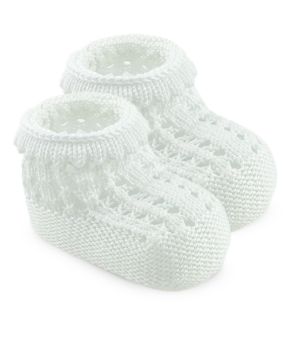 Jefferies Socks Baby Pointelle Bootie Crib Shoes 1 Pair