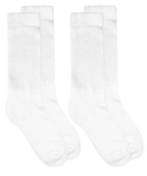 Jefferies Socks Womens and Mens Non-Binding Crew Socks 2 Pair Pack