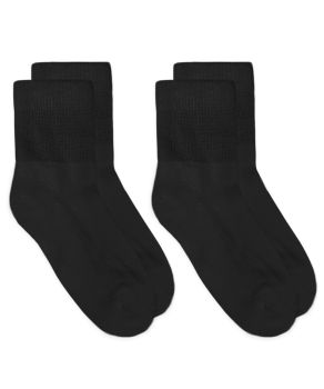 Jefferies Socks Womens and Mens Non-Binding Quarter Socks 2 Pair Pack