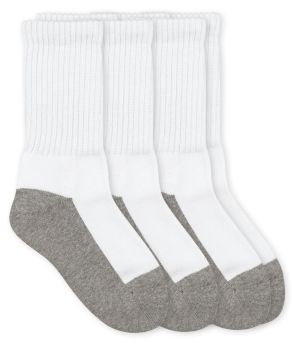 Jefferies Socks Girls and Boys Seamless Sport Crew Half Cushion Socks 3 Pair Pack