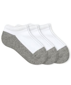Jefferies Socks Girls and Boys School Uniform Seamless Sport Low Cut Socks 3 Pair Pack
