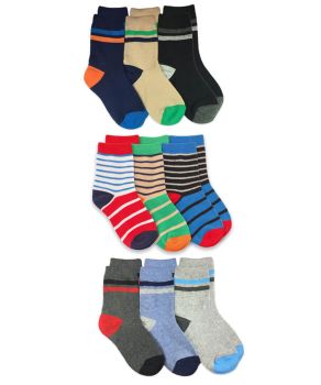 Jefferies Socks Boys Multi Stripe Crew Socks 6 Pair Pack