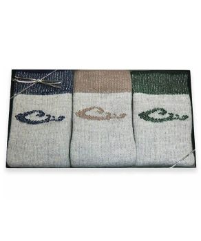 Drake Mens Gift Box Merino Wool Boot Socks 3 Pair Pack