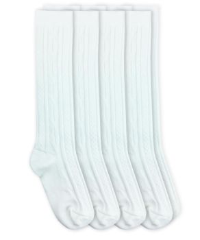 Jefferies Socks Girls Seamless Smooth Toe Cotton Knee High 2 Pair AFO ...