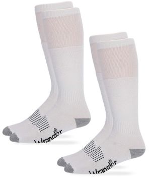 Wrangler Mens Wellington Cushion Smooth Toe Work Boot Socks 2 Pair Pack