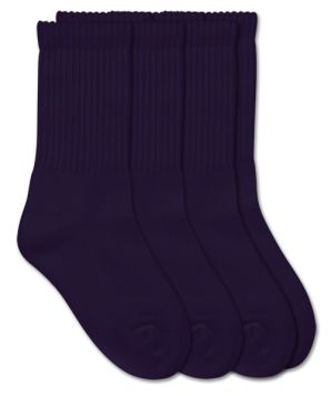 Jefferies Socks Over the Knee High Socks Ribbed Purple Charcoal Chocolate 
