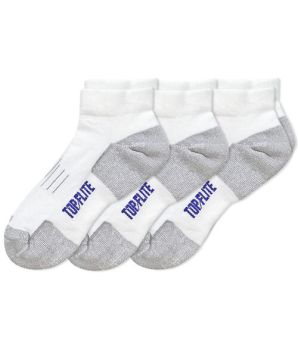 Top Flite Mens Smooth Toe Coolmax Low Cut Sport Socks 3 Pair Pack