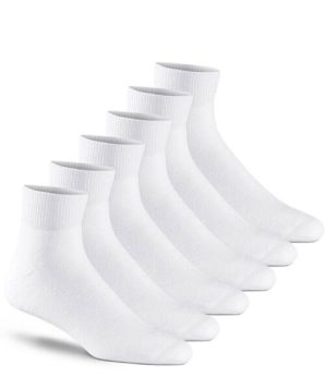 Jefferies Socks Mens Seamless Half Cushion Sport Quarter Socks 6 Pair Pack