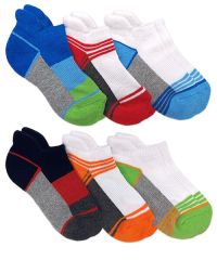 Jefferies Socks Boys Sport Half Cushion Tab Low Cut Socks 6 Pair Pack