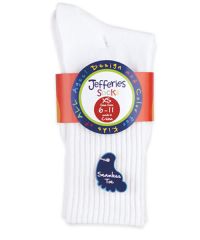 Jefferies Socks Girls Boys Seamless Smooth Toe Sport Crew Non-Cushion White Socks 3 Pair Pack