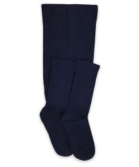 Jefferies Socks Girls School Uniform Classic  Rib Tights 1 Pair