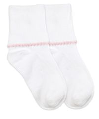 Jefferies Socks Girls Seamless Smooth Toe Tatted Edge Turn Cuff Socks 1 Pair