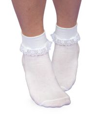 Jefferies Socks Girls Simplicity Lace Turn Cuff Socks 1 Pair