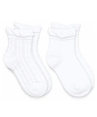 Jefferies Socks Girls & Womens Cotton Ruffle Crew Socks 2 Pair Pack
