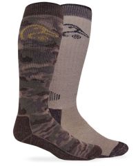 Ducks Unlimited Mens Merino Wool Camo Tall Boot Socks 2 Pair Pack